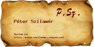 Péter Szilamér névjegykártya